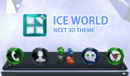 Next Ice World 3D Theme на андроид