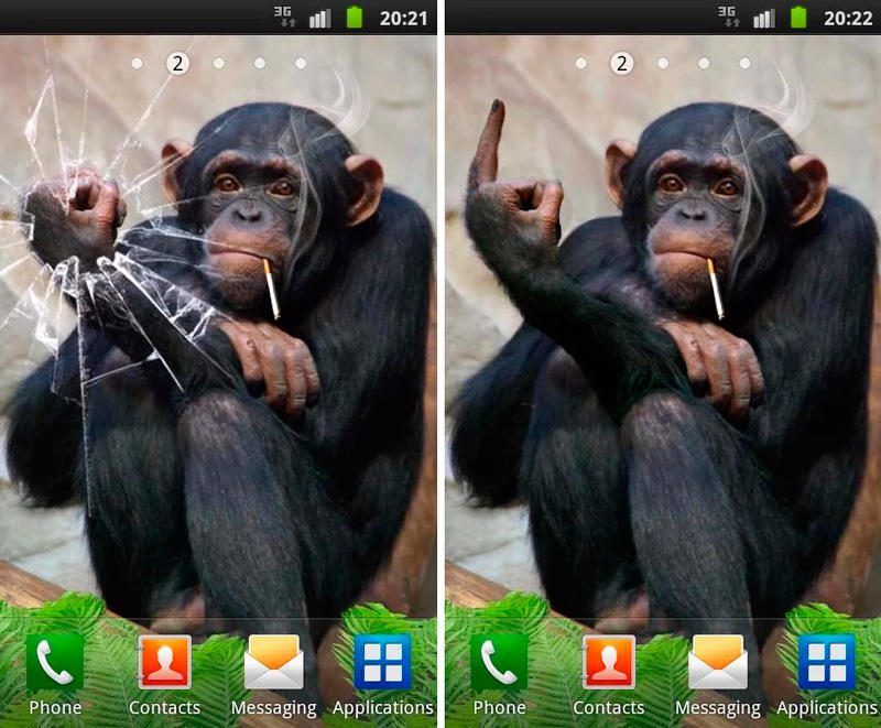 Скриншот Забавная обезьяна живые обои на андроид