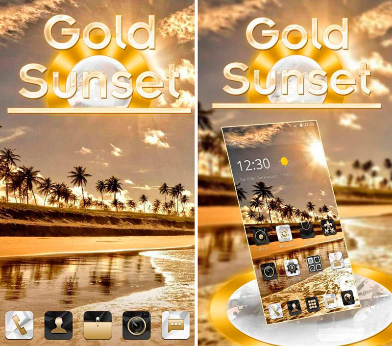 Скриншот Gold Coast Тема роскошный люкс на андроид