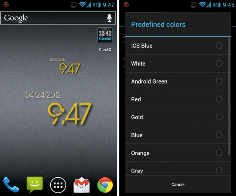 Скриншот ClockQ Premium на андроид