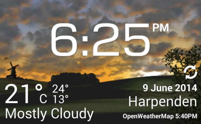 Скриншот Animated Weather Widget & Clock на андроид