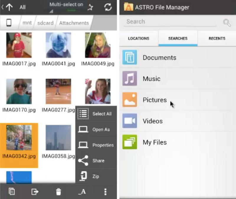 Скриншот ASTRO File Manager на андроид