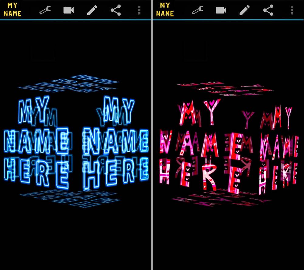 Скриншот 3D My Name Live Wallpaper на андроид