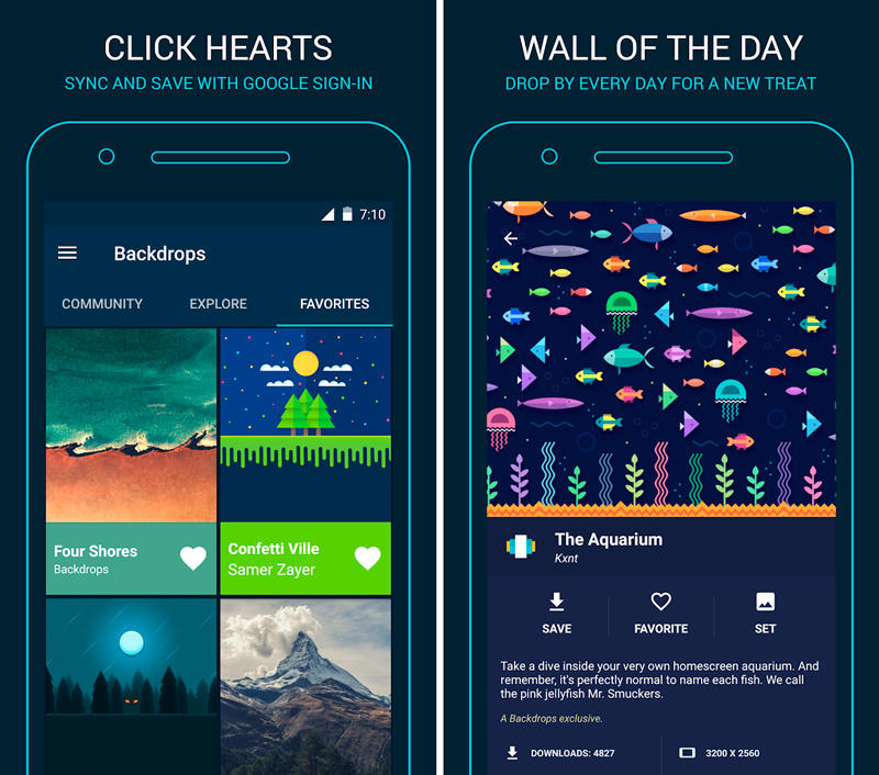 Скриншот Backdrops - Wallpapers на андроид