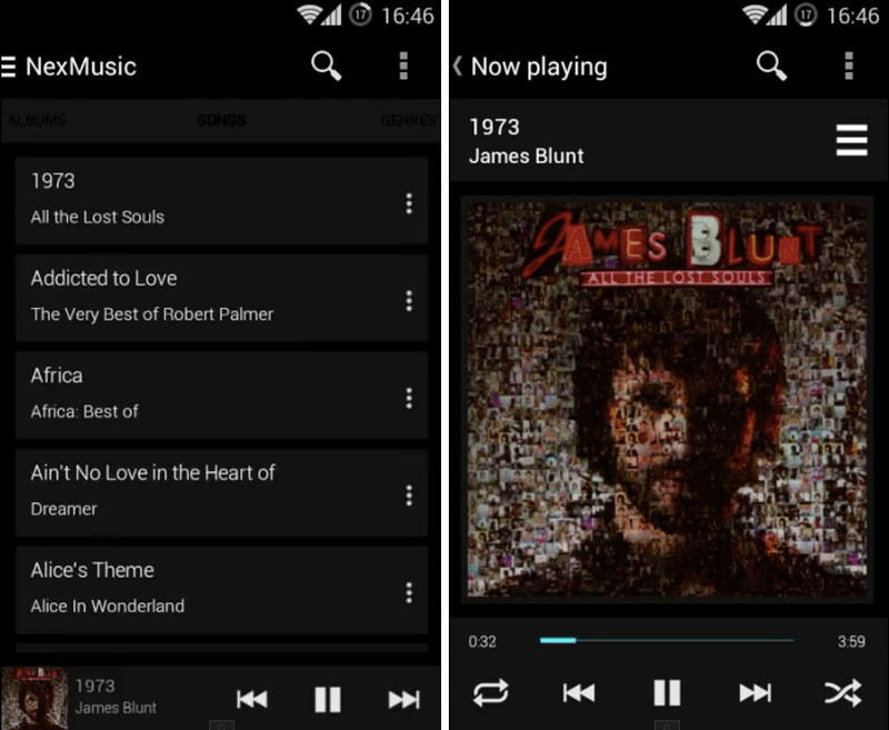Скриншот NexMusic на андроид