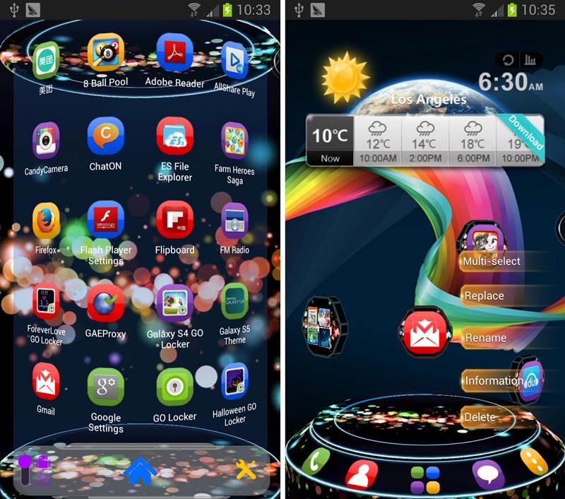 Скриншот Color Next Launcher 3D Theme на андроид