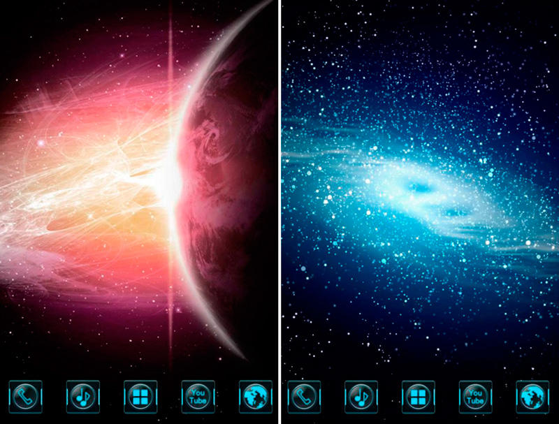 Скриншот Galaxy Atom theme на андроид