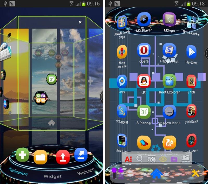 Скриншот Color Next Launcher 3D Theme на андроид