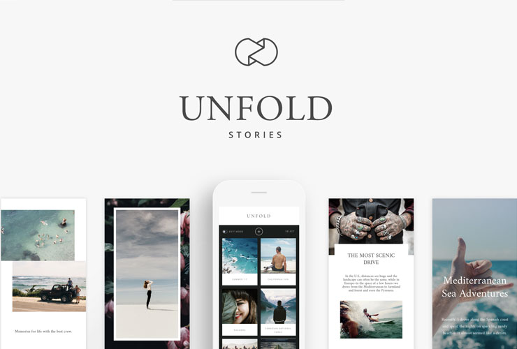 Unfold: шаблоны сторис