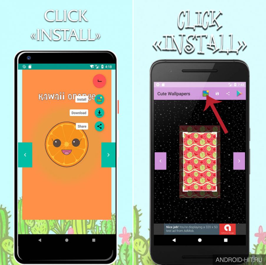 Скриншот Cute wallpapers Kawaii на андроид