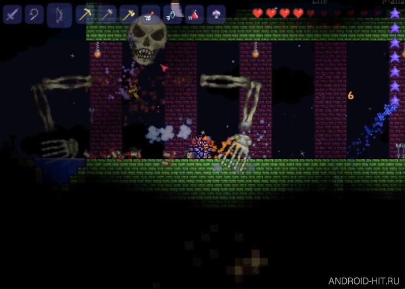 Скриншот Terraria на андроид Скриншот Terraria на андроид