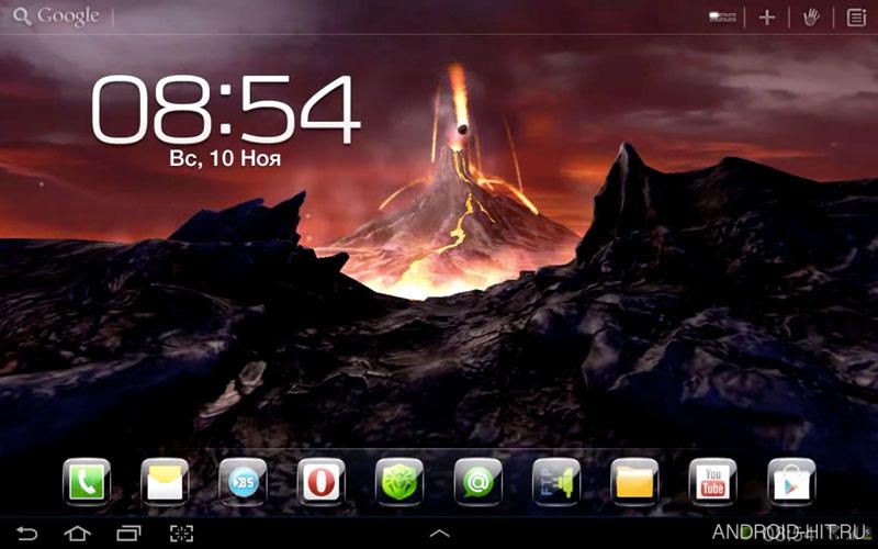 Скриншот Volcano 3D Live Wallpaper на андроид Скриншот Volcano 3D Live Wallpaper на андроид