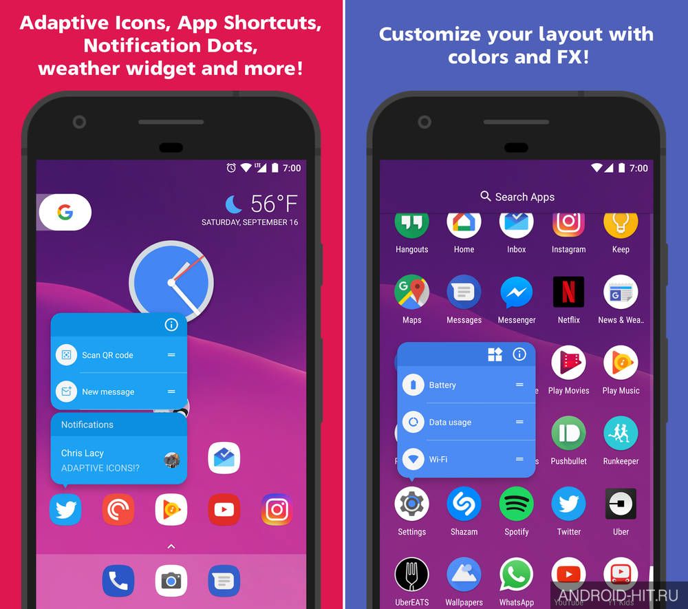 Скриншот Action Launcher на андроид