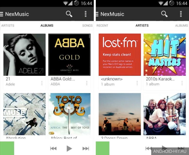 Скриншот NexMusic на андроид