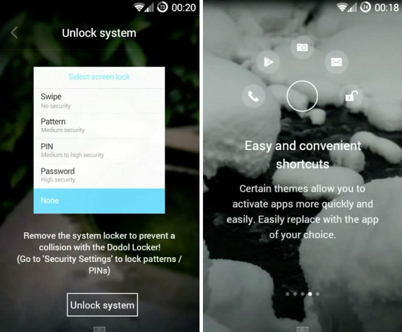 Скриншот Dodol locker на андроид