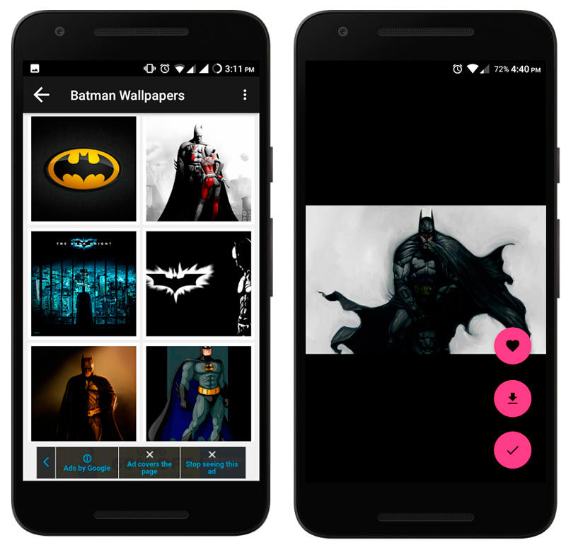 Скриншот Superhero Wallpapers HD на андроид