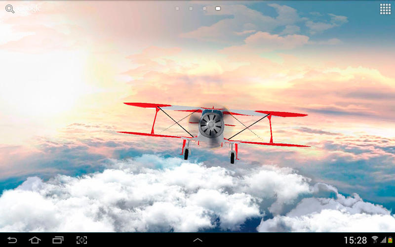 Скриншот Полёт в облаках 3D живые обои на андроид