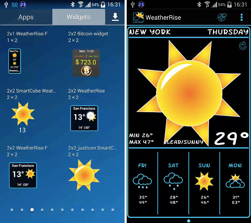 Скриншот Weather Rise на андроид