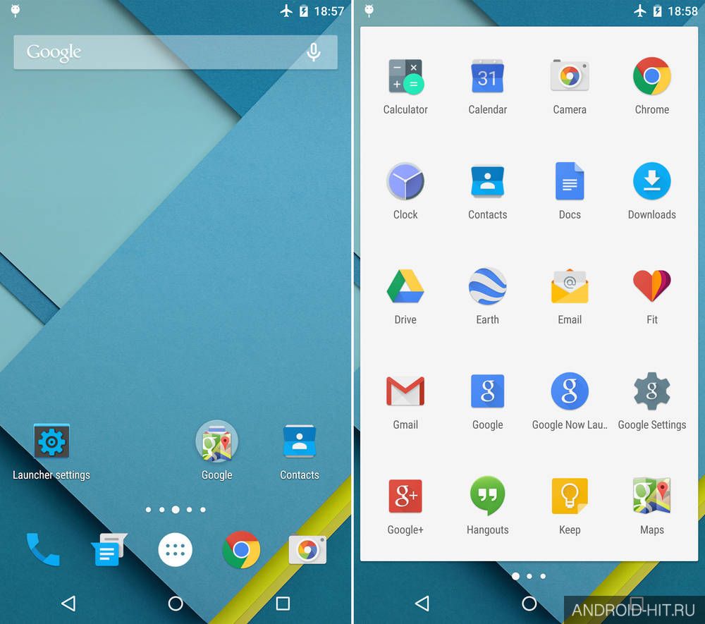 Скриншот Lollipop Launcher на андроид