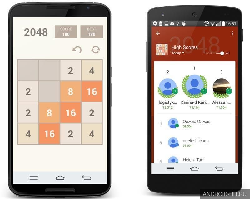 Скриншот 2048 на андроид