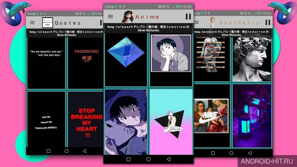 Скриншот Vaporwave Wallpapers  на андроид