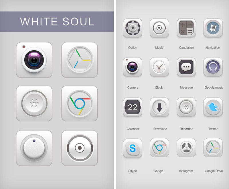 Скриншот White Soul GO Launcher Theme на андроид