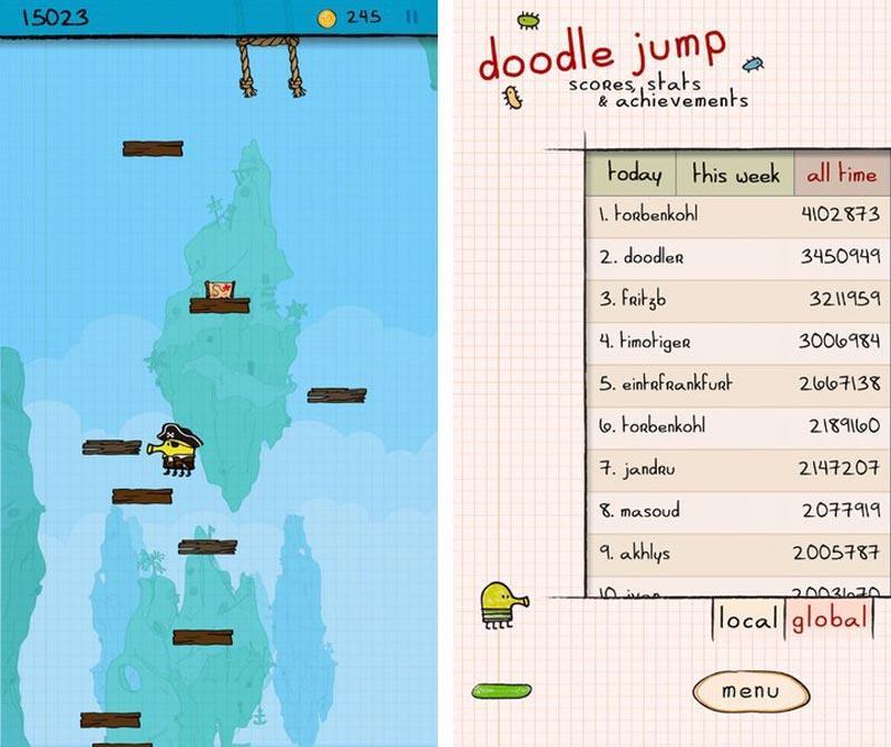 Скриншот Doodle Jump на андроид