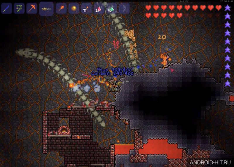Скриншот Terraria на андроид Скриншот Terraria на андроид