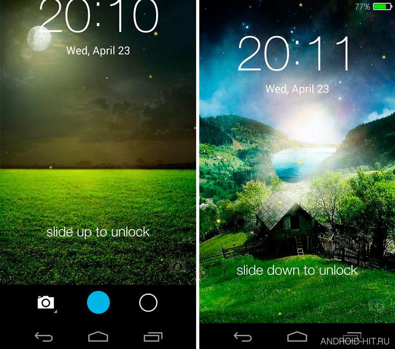 Скриншот Fireflies lockscreen на андроид