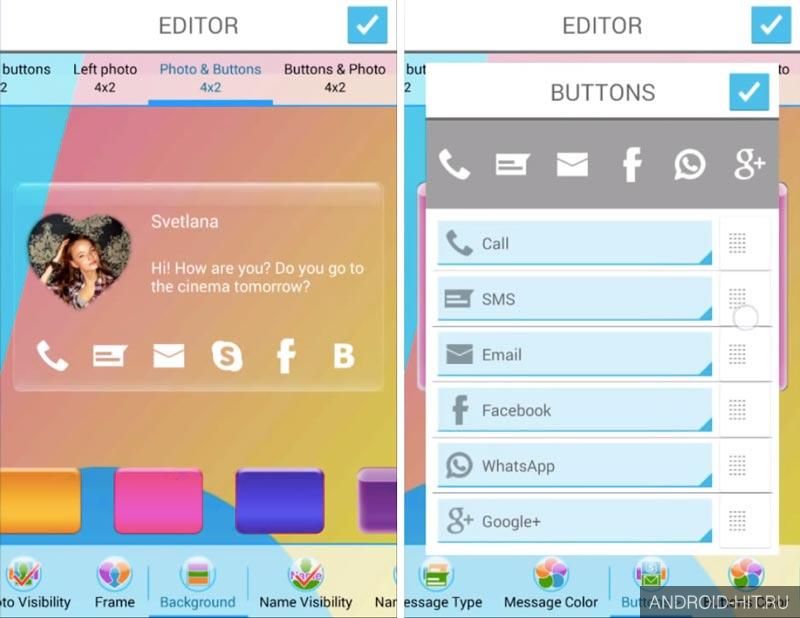 Скриншот Contact HD Widgets на андроид
