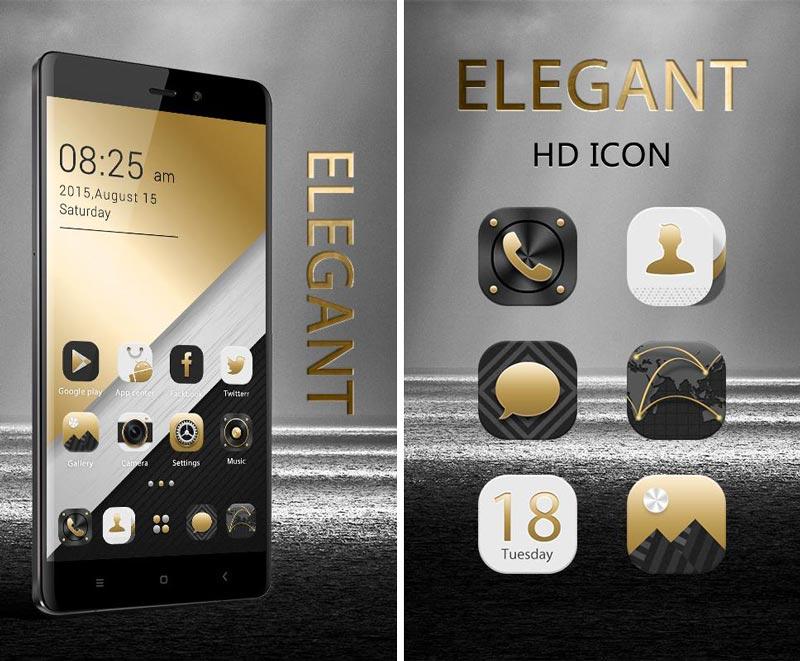 Скриншот Elegant GO Launcher Theme на андроид