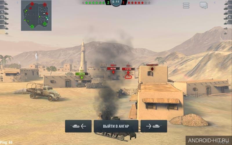 Скриншот World of Tanks Blitz на андроид