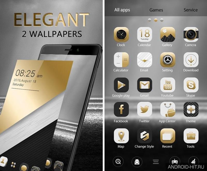 Скриншот Elegant GO Launcher Theme на андроид Скриншот Elegant GO Launcher Theme на андроид