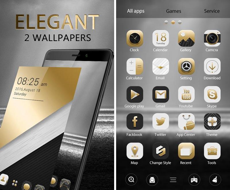 Скриншот Elegant GO Launcher Theme на андроид