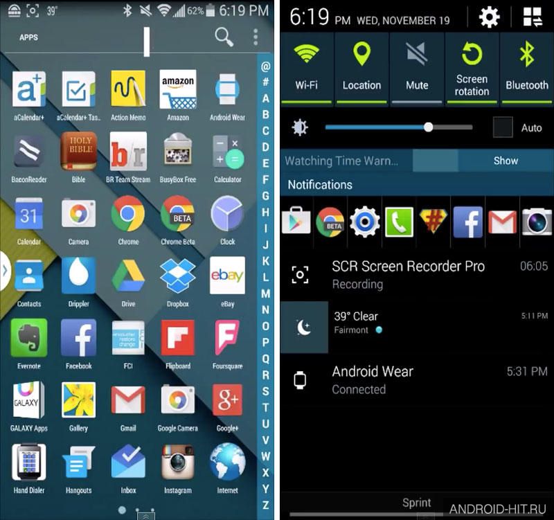 Скриншот KitKat Launcher на андроид