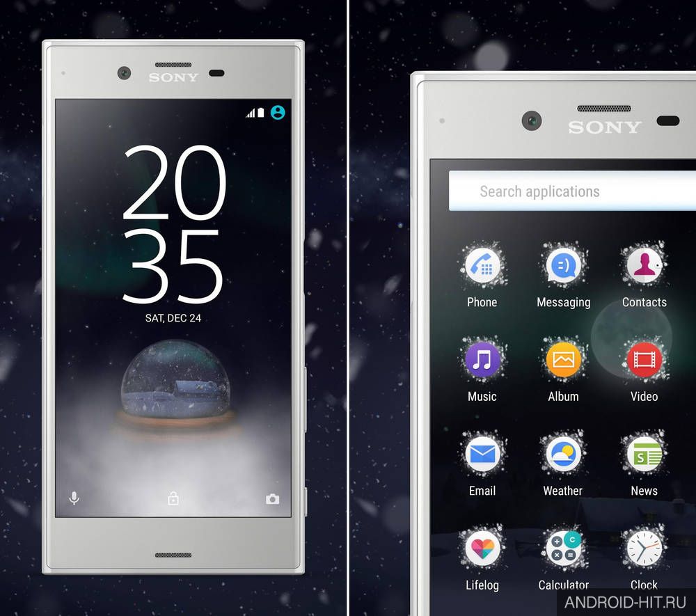 Скриншот XPERIA Magical Winter Theme на андроид