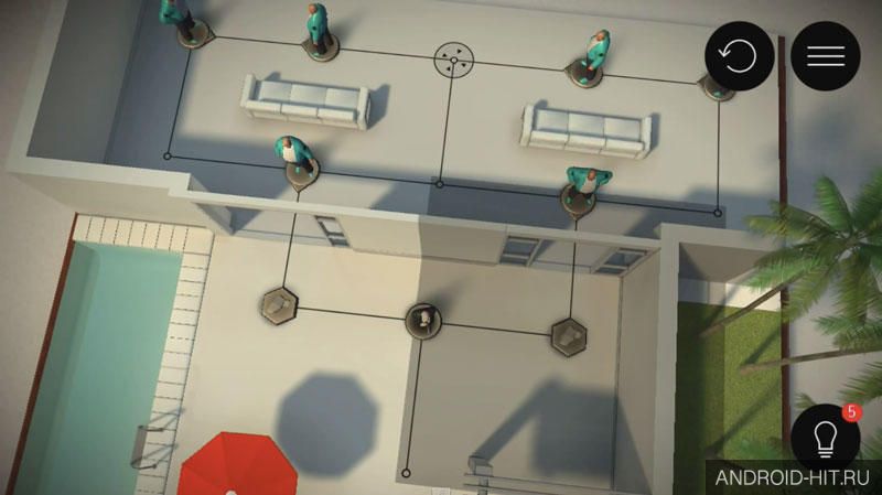 Скриншот Hitman GO на андроид Скриншот Hitman GO на андроид
