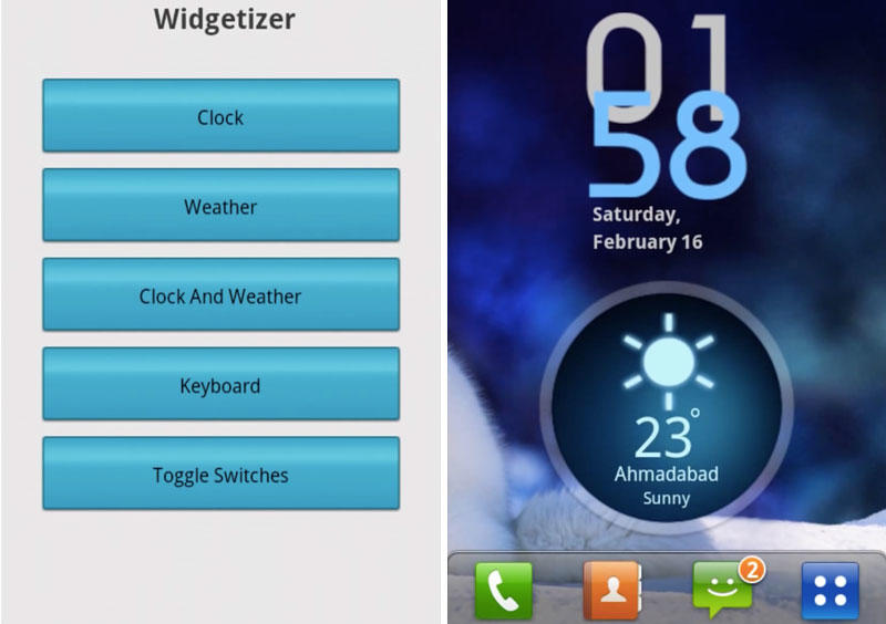 Скриншот Widgetizer Widgets HD на андроид