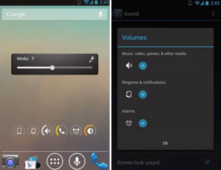 Скриншот Slider Widget - Volumes на андроид