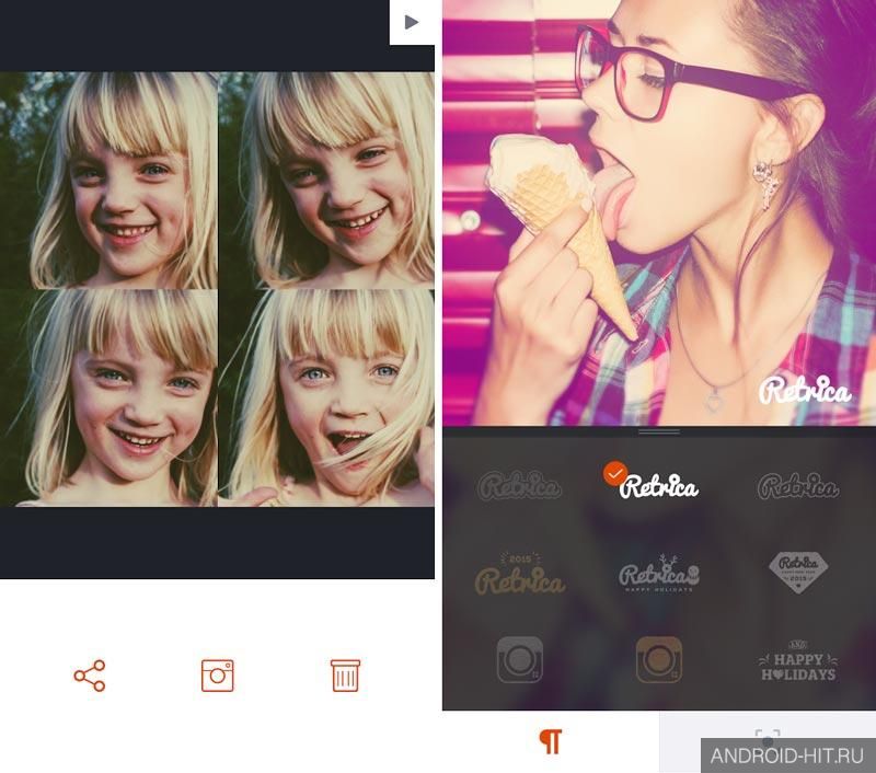 Скриншот Retrica на андроид
