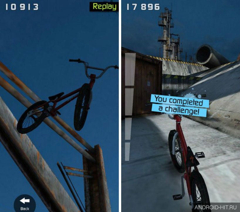 Скриншот TouchGrind BMX на андроид Скриншот TouchGrind BMX на андроид
