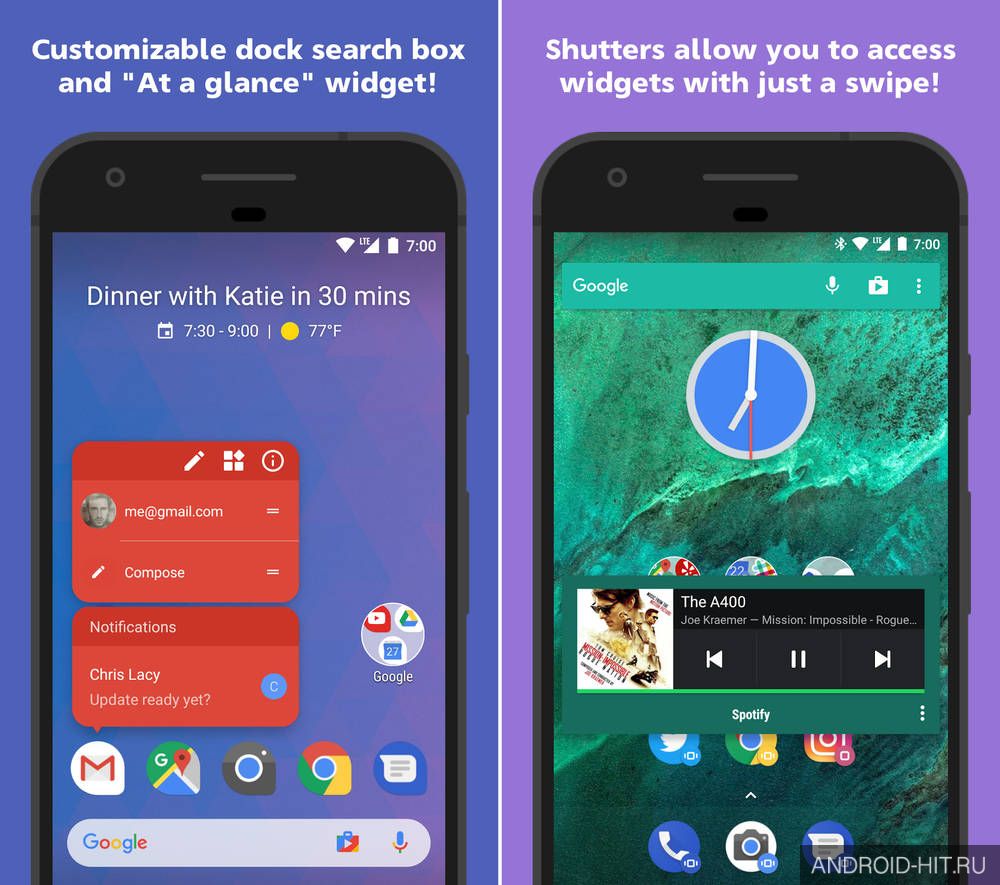 Скриншот Action Launcher на андроид