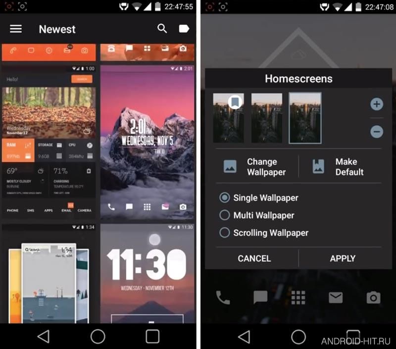 Скриншот Themer: Launcher, HD Wallpaper на андроид Скриншот Themer: Launcher, HD Wallpaper на андроид
