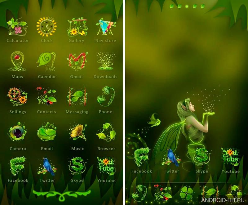 Скриншот Firefly GO Launcher Theme на андроид