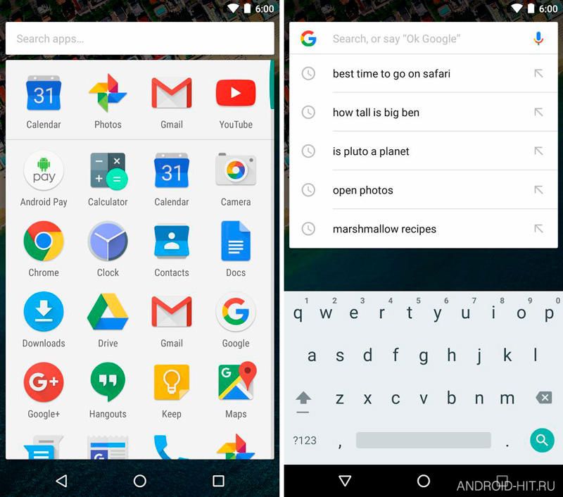 Скриншот Google Старт на андроид