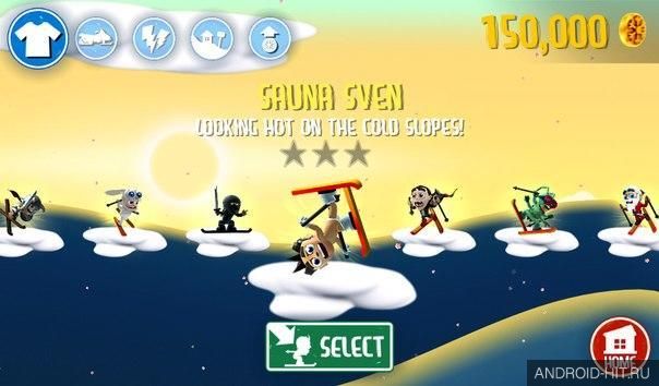 Скриншот Ski Safari на андроид