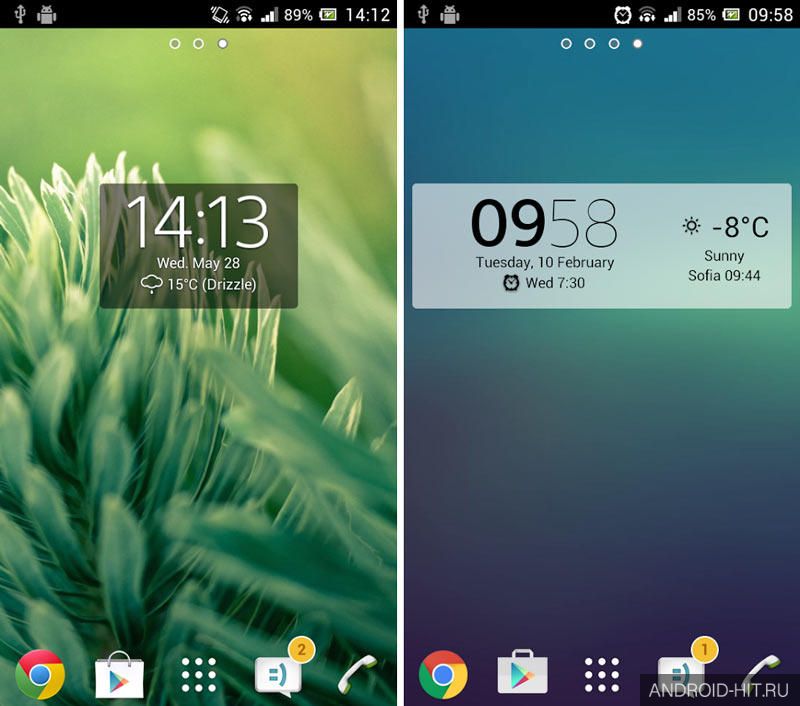 Скриншот Digital Clock Widget Xperia на андроид