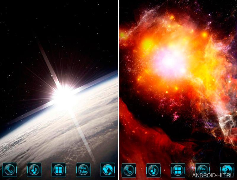 Скриншот Galaxy Atom theme на андроид