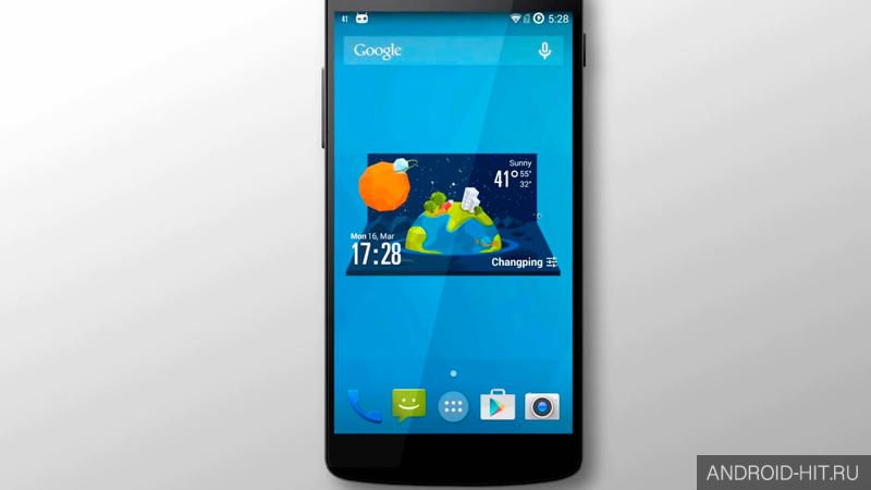 Скриншот Transparent Glass Clock Widget на андроид