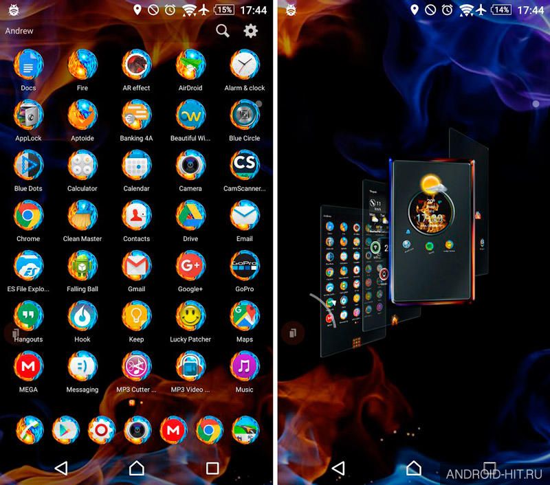 Скриншот TSF Shell Theme Flames на андроид Скриншот TSF Shell Theme Flames на андроид